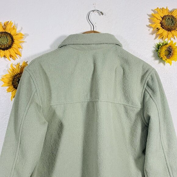 Joie Green Button Up Pocket Shaket Jacket Size Large Women’s - Picture 8 of 12